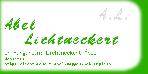 abel lichtneckert business card