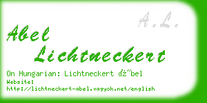 abel lichtneckert business card